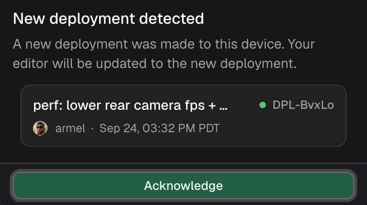 Deployment Alert